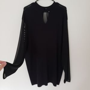 Lane Bryant Sheer Black Dress